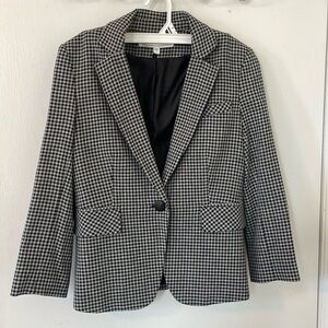 Veronica Beard size 4 checkered back and white blazer